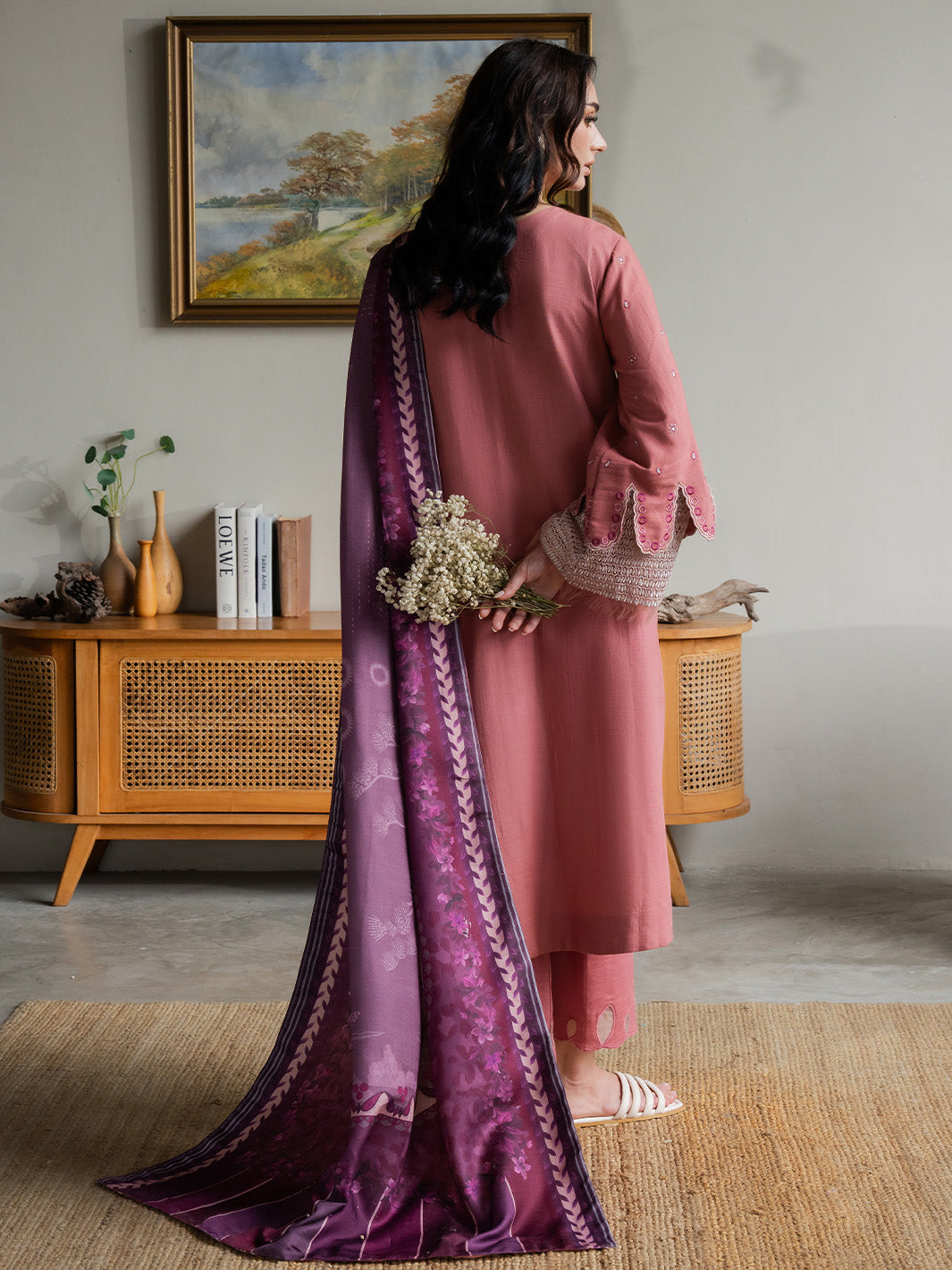 ROSEATE – authentic Pakistani dress from the Dastaan Khaddar 25 collection for women in the UK
