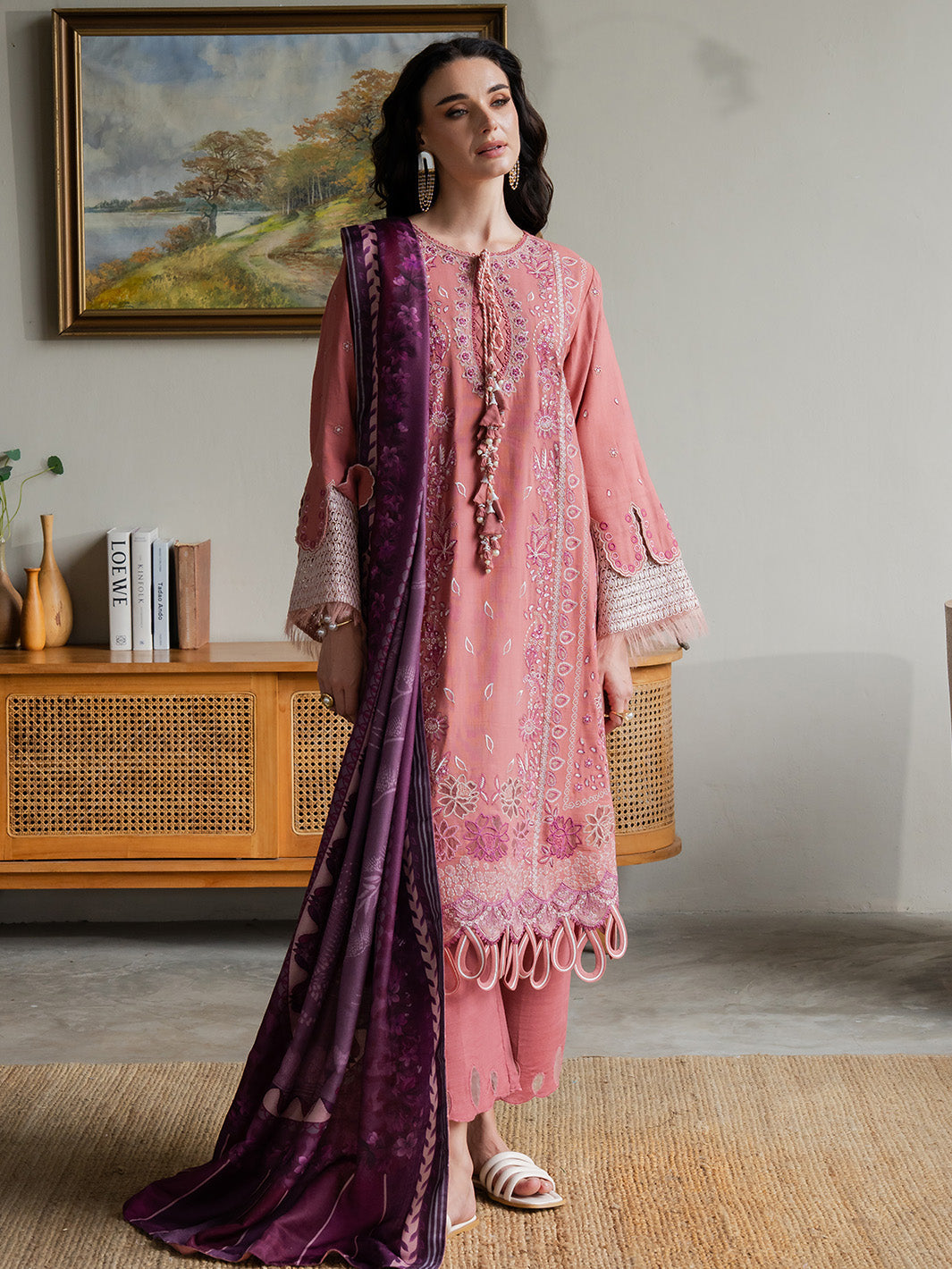 ROSEATE – authentic Pakistani dress from the Dastaan Khaddar 25 collection for women in the UK