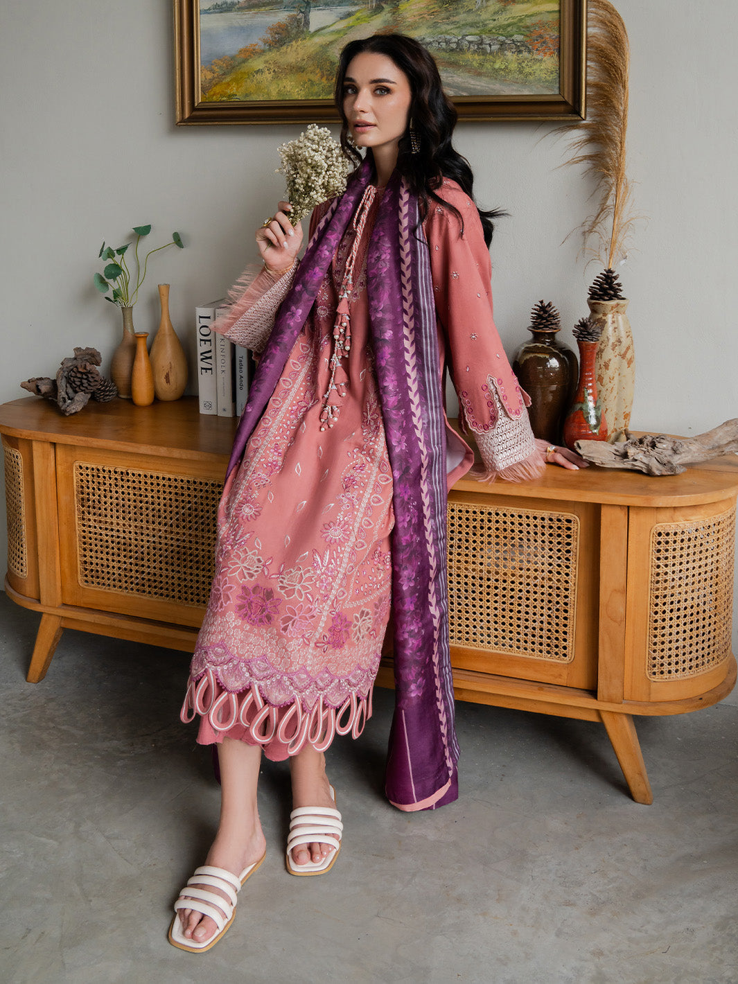 ROSEATE – authentic Pakistani dress from the Dastaan Khaddar 25 collection for women in the UK