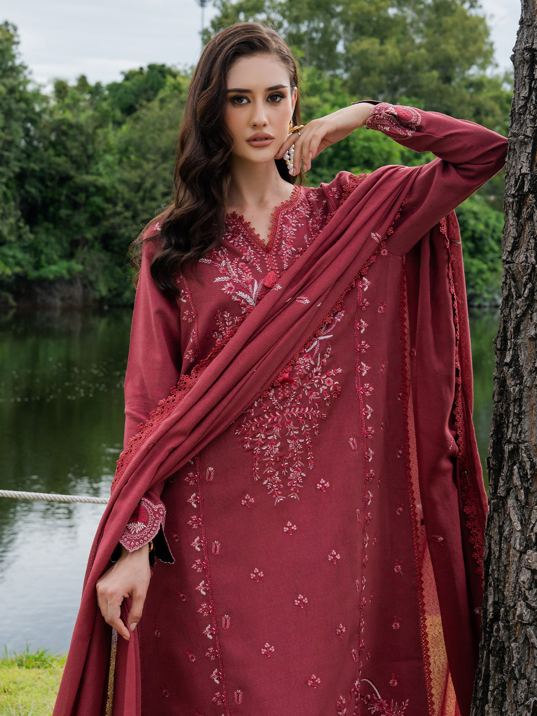 Faiza Faisal | Hoor Karandi | MAHROSE - Luxury Dress - available at Maria Faisal in UK and USA.