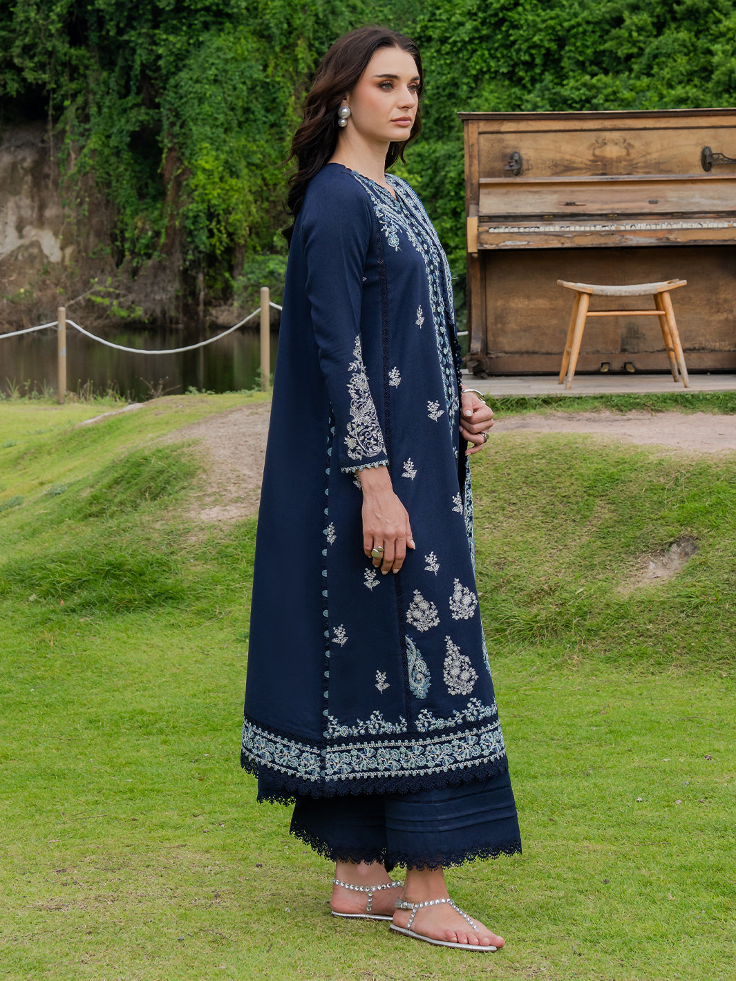 Faiza Faisal | Hoor Karandi | HANEEN - Luxury Dress - available at Maria Faisal in UK and USA.