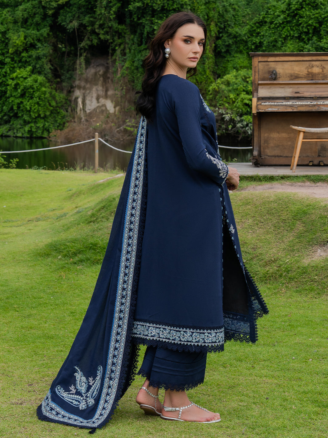 Faiza Faisal | Hoor Karandi | HANEEN - Luxury Dress - available at Maria Faisal in UK and USA.