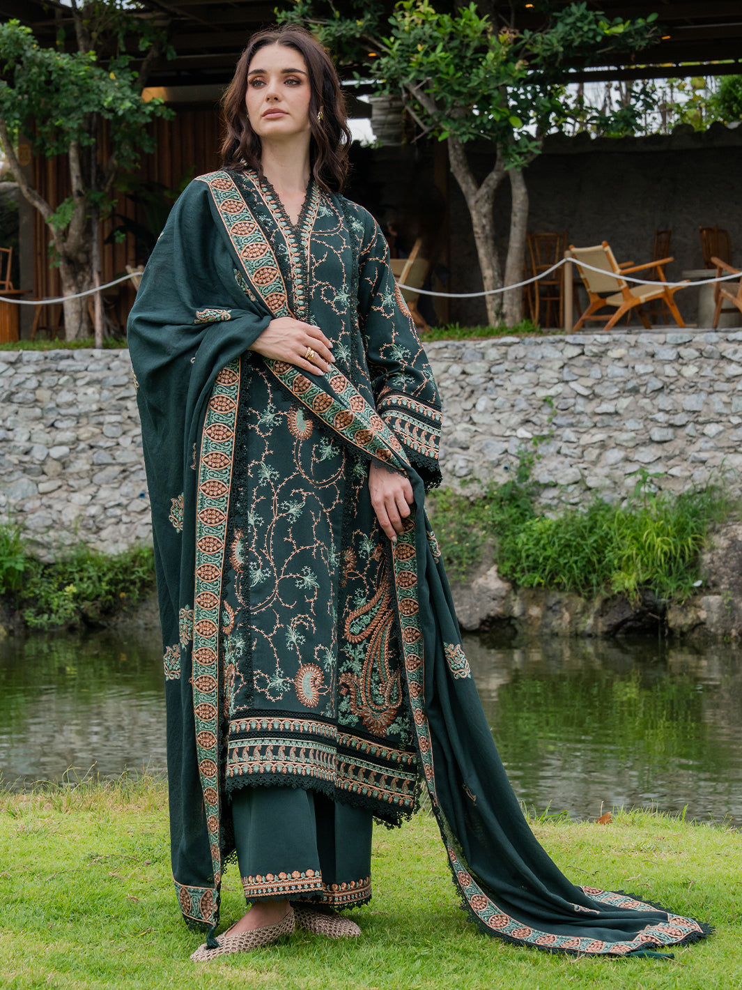 Faiza Faisal | Hoor Karandi | ZAREYA - Luxury Dress - available at Maria Faisal in UK and USA.