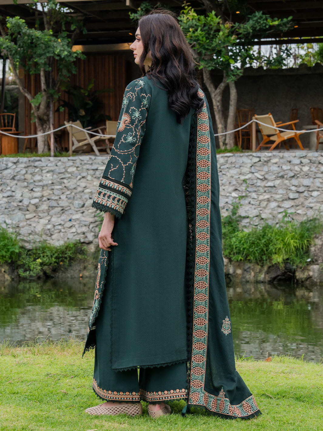 Faiza Faisal | Hoor Karandi | ZAREYA - Luxury Dress - available at Maria Faisal in UK and USA.