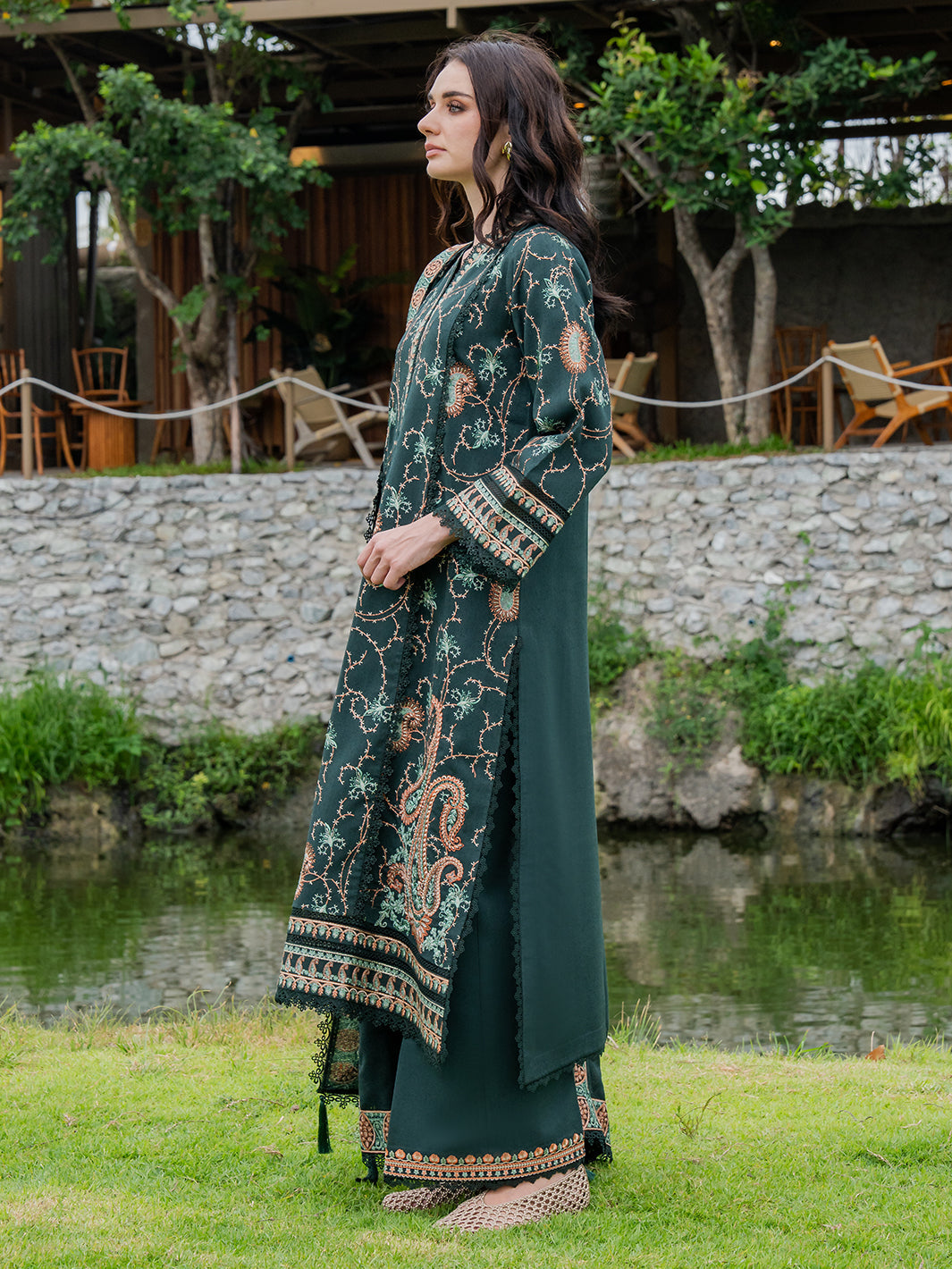 Faiza Faisal | Hoor Karandi | ZAREYA - Luxury Dress - available at Maria Faisal in UK and USA.