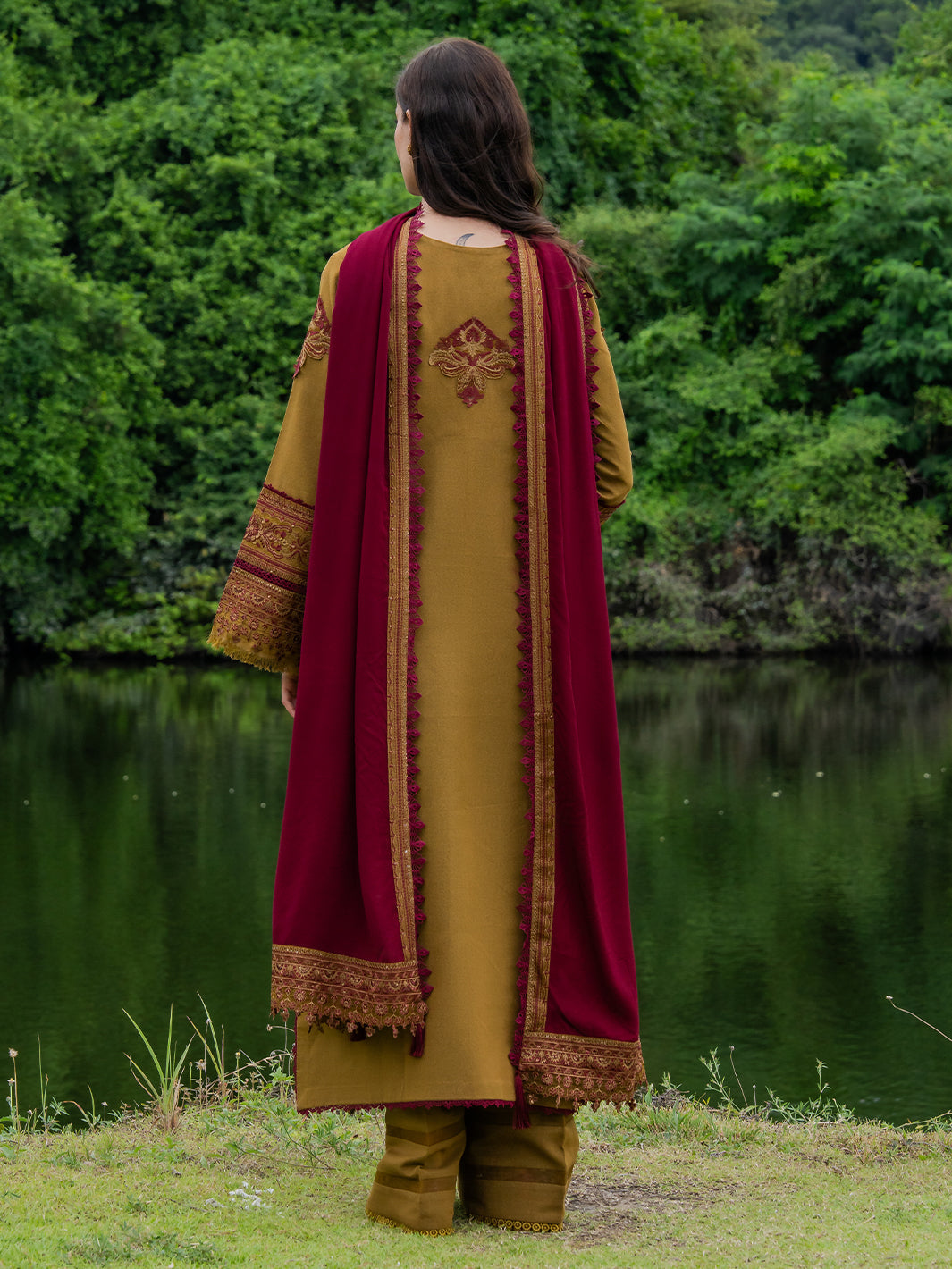 Faiza Faisal | Hoor Karandi | AZIRA - Luxury Dress - available at Maria Faisal in UK and USA.
