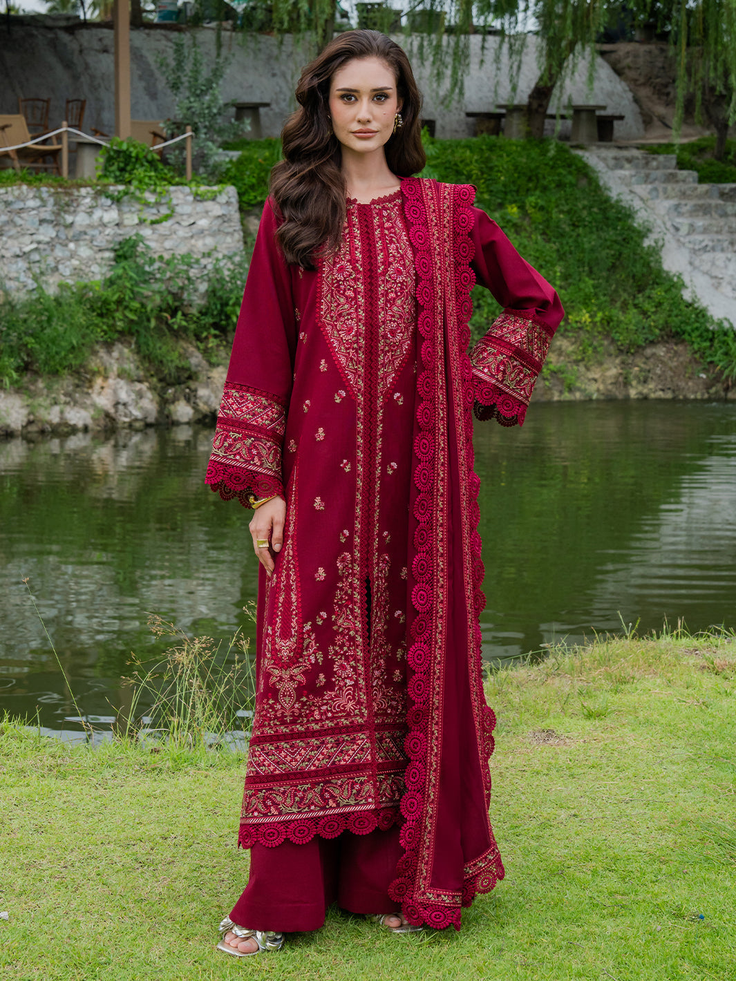 Faiza Faisal | Hoor Karandi | MAHIRA - Luxury Dress - available at Maria Faisal in UK and USA.