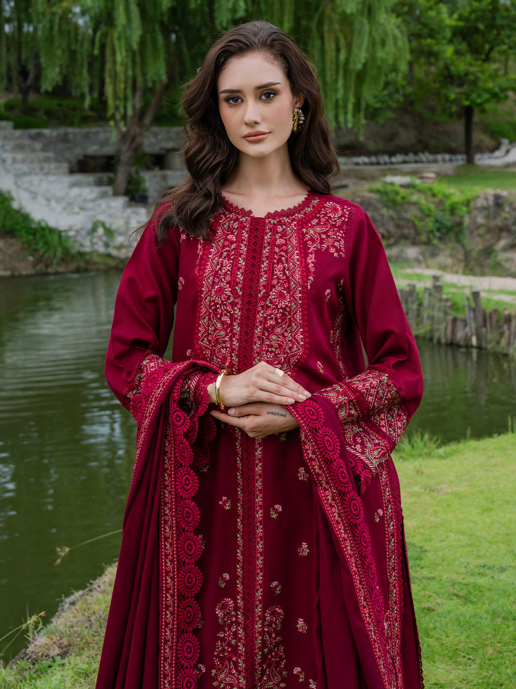 Faiza Faisal | Hoor Karandi | MAHIRA - Luxury Dress - available at Maria Faisal in UK and USA.