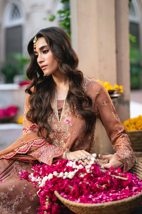 Maryum N Maria | Gulnaar Formals | 3 Piece Embroidered Chiffon VARVARA - FSU5651 - Ladies Clothes - Maria Faisal