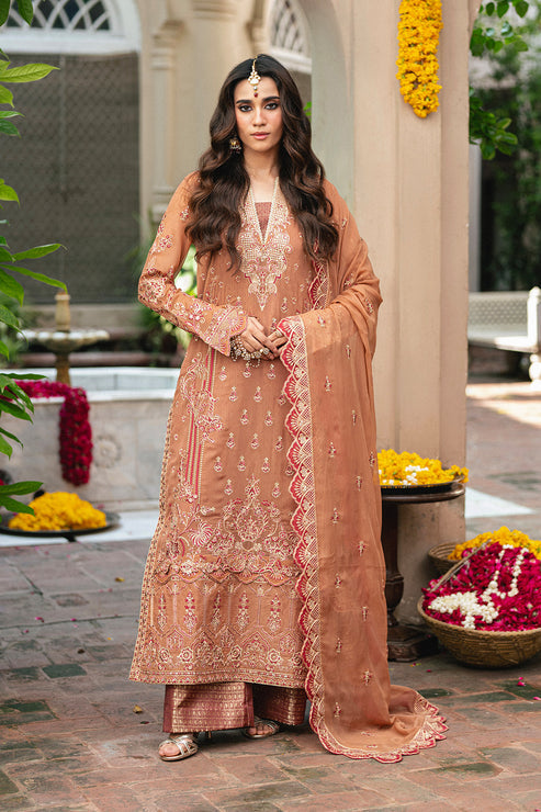 Maryum N Maria | Gulnaar Formals | 3 Piece Embroidered Chiffon VARVARA - FSU5651 - Ladies Clothes - Maria Faisal