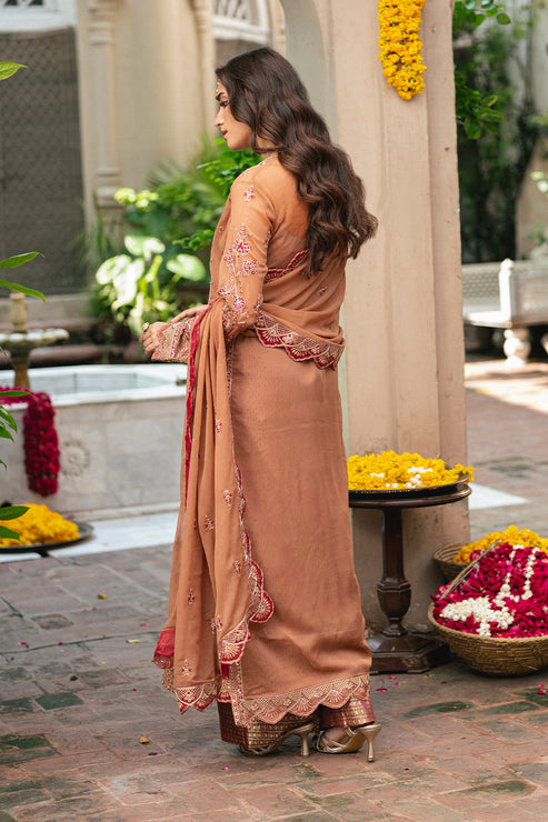 Maryum N Maria | Gulnaar Formals | 3 Piece Embroidered Chiffon VARVARA - FSU5651 - Ladies Clothes - Maria Faisal
