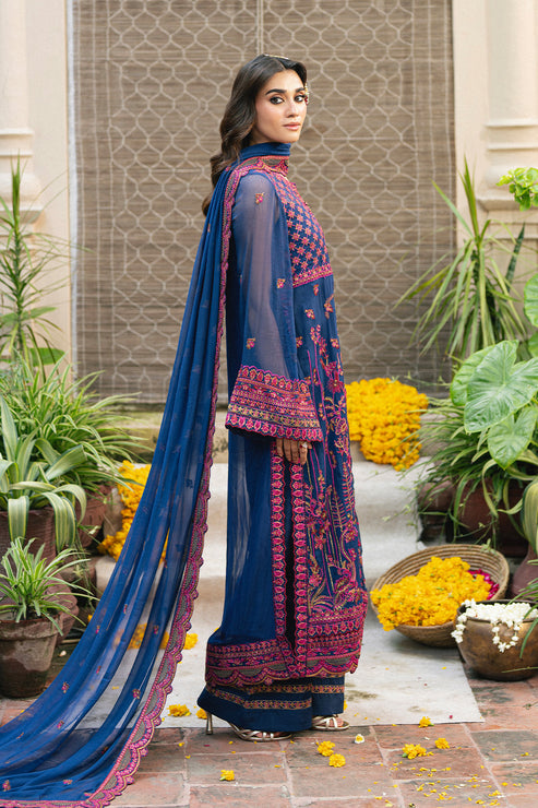 Maryum N Maria | Gulnaar Formals | 3 Piece Embroidered Chiffon ROKSANA - FSU5653 - Ladies Clothes - Maria Faisal