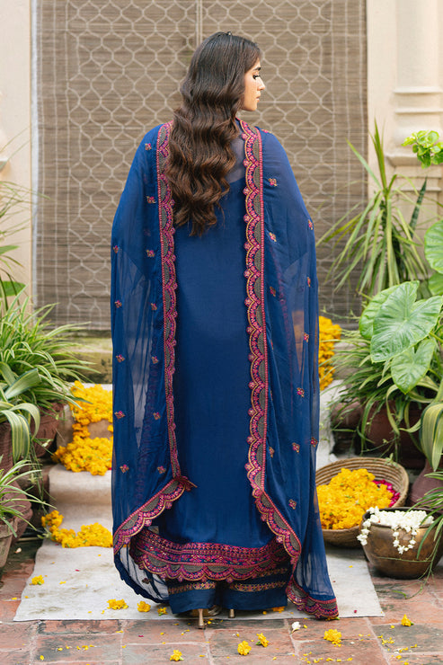 Maryum N Maria | Gulnaar Formals | 3 Piece Embroidered Chiffon ROKSANA - FSU5653 - Ladies Clothes - Maria Faisal