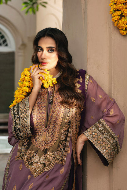 Maryum N Maria | Gulnaar Formals | 3 Piece Embroidered Chiffon KAMILLA - FSU5654 - Ladies Clothes - Maria Faisal