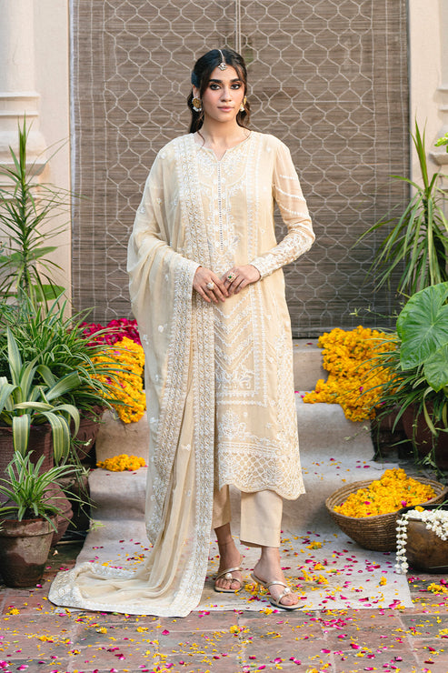 Maryum N Maria | Gulnaar Formals | 3 Piece Embroidered Chiffon ANASTASIA - FSU5655 - Ladies Clothes - Maria Faisal