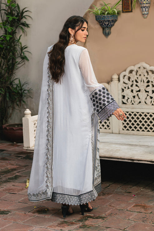 Maryum N Maria | Gulnaar Formals | 3 Piece Embroidered Chiffon LILIYA - FSU5657 - Ladies Clothes - Maria Faisal