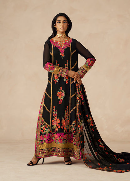 Fressia Premium | Premium Chiffon | FSU5615 - Ladies Clothes - Maria Faisal