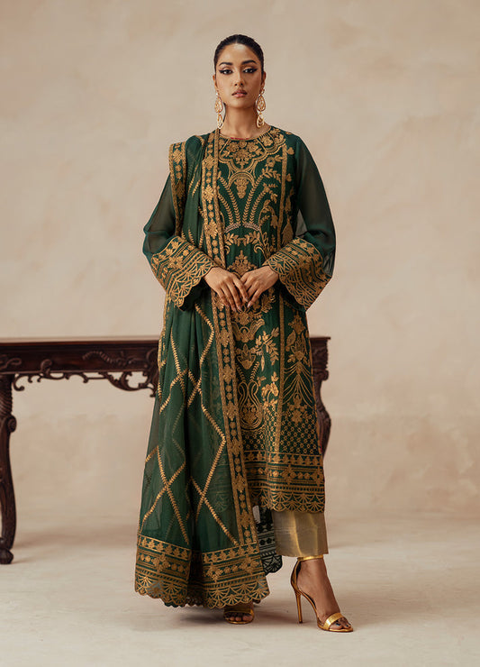 Fressia Premium | Premium Chiffon | FSU5618 - Ladies Clothes - Maria Faisal