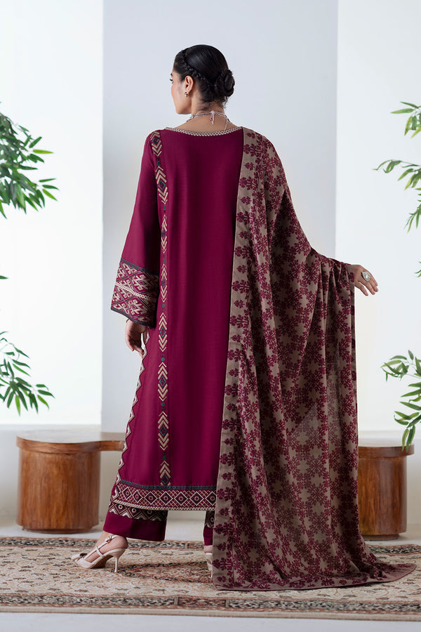 Maryum N Maria | Noore Winters 25 | 3 Piece Embroidered Khaddar MALALAI - FSU5670 - Casual Dress - available at Maria Faisal in UK and USA.
