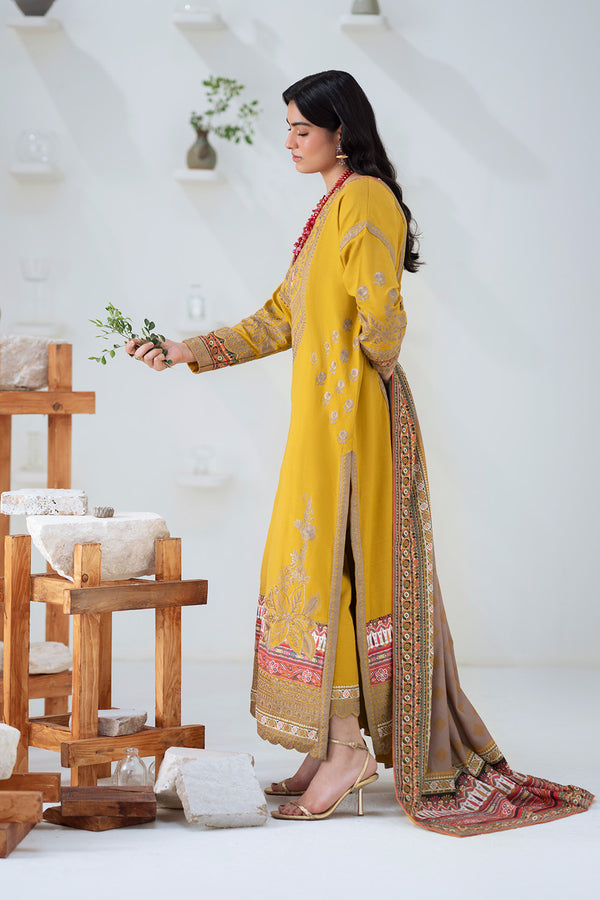 Maryum N Maria | Noore Winters 25 | 3 Piece Embroidered Khaddar APANA - FSU5671 - Casual Dress - available at Maria Faisal in UK and USA.