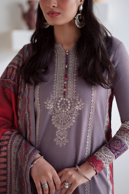 Maryum N Maria | Noore Winters 25 | Khaddar ZALAAN - FSU5672 - Casual Dress - available at Maria Faisal in UK and USA.