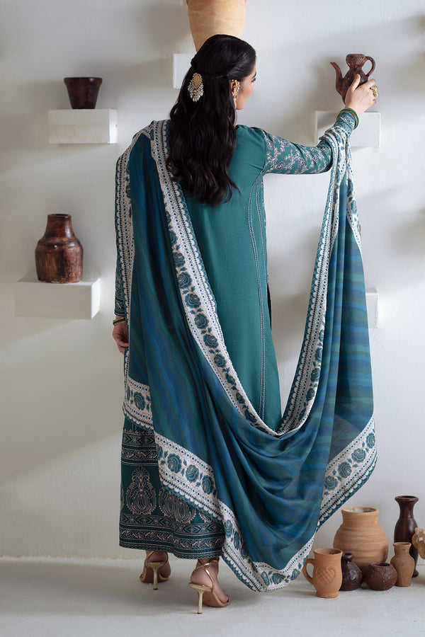 Maryum N Maria | Noore Winters 25 | 3 Piece Embroidered Khaddar SERINA - FSU5675 - Casual Dress - available at Maria Faisal in UK and USA.