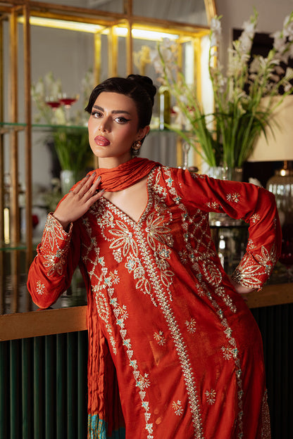 Saira Rizwan | Velvet Pret 25 | NEELAM-SRVP25-06 - Formal Dress - available at Maria Faisal in UK and USA.