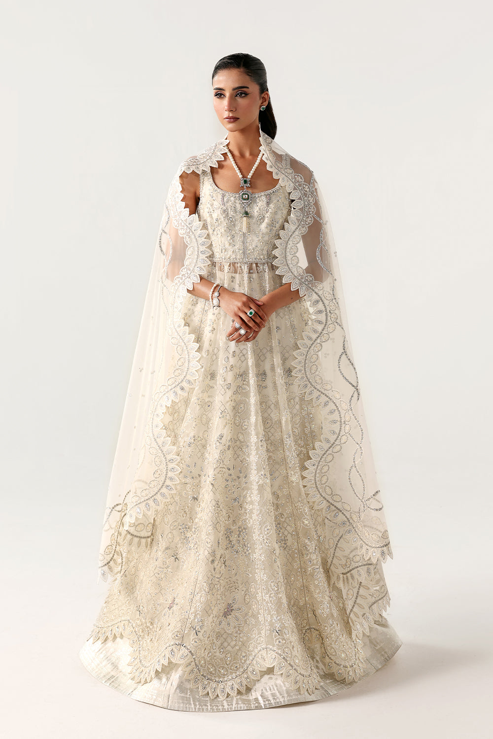 Saira Rizwan | Silk Luxe 26 | FARAH- SRLSP-26-07 - Dress - available at Maria Faisal in UK and USA.
