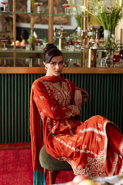 Saira Rizwan | Velvet Pret 25 | NEELAM-SRVP25-06 - Formal Dress - available at Maria Faisal in UK and USA.
