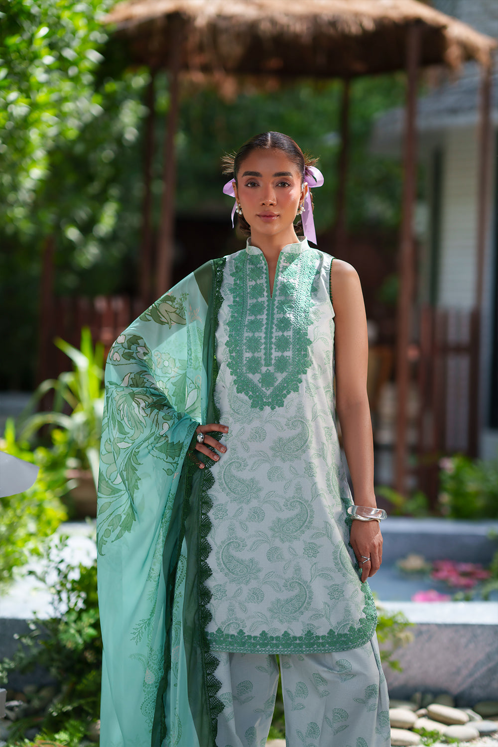 Saira Rizwan | Laanem SS 26 | ZAREEN-B-SRL26-06 - Luxury Dress - available at Maria Faisal in UK and USA.