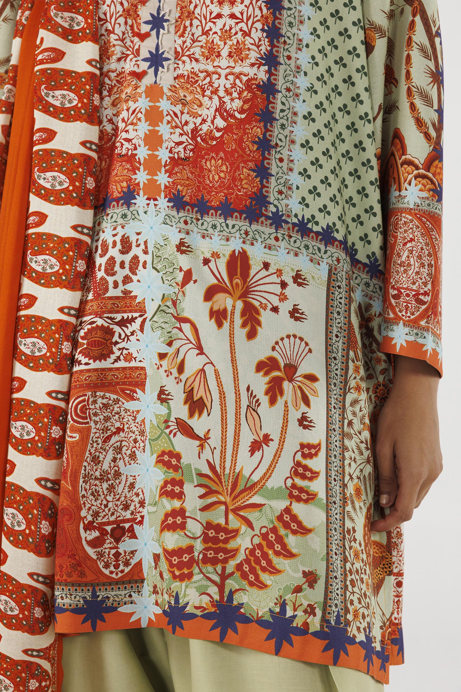 Sana Safinaz | Luxury Pret | Linen Suit FW25MHY503BP3 - Dress - available at Maria Faisal in UK and USA.