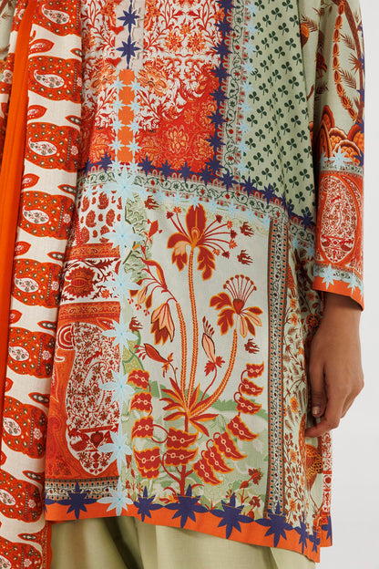 Sana Safinaz | Luxury Pret | Linen Suit FW25MHY503BP3 - Dress - available at Maria Faisal in UK and USA.