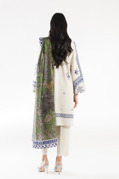 Sana Safinaz | Luxury Pret | Muzlin Linen Suit FW25MUZ020BP3 - Dress - available at Maria Faisal in UK and USA.