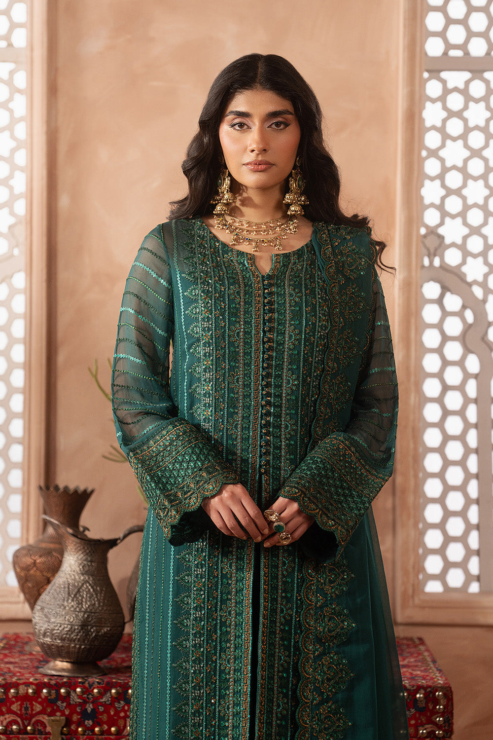 Maryum N Maria | Luxury Edit | AHAVA - MWU5680 - Luxury Dress - available at Maria Faisal in UK and USA.
