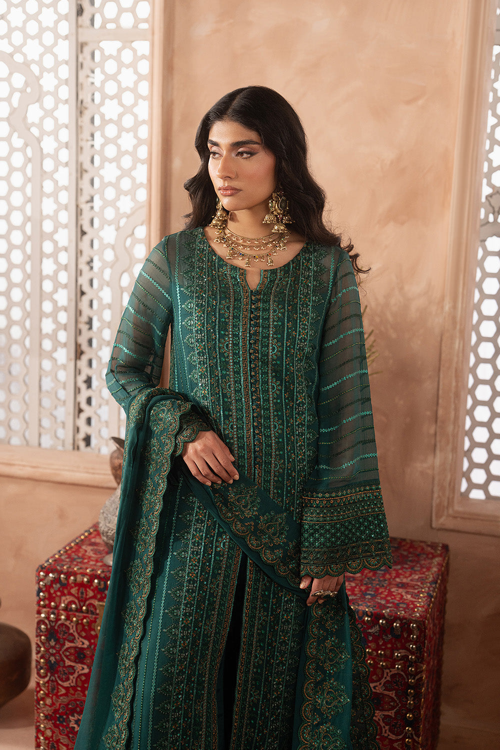 Maryum N Maria | Luxury Edit | AHAVA - MWU5680 - Luxury Dress - available at Maria Faisal in UK and USA.