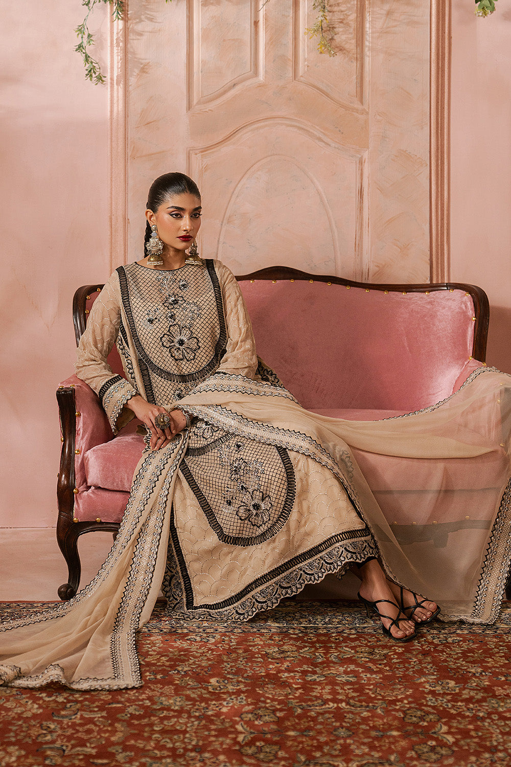Maryum N Maria | Luxury Edit | NAVA - MWU5686 - Luxury Dress - available at Maria Faisal in UK and USA.