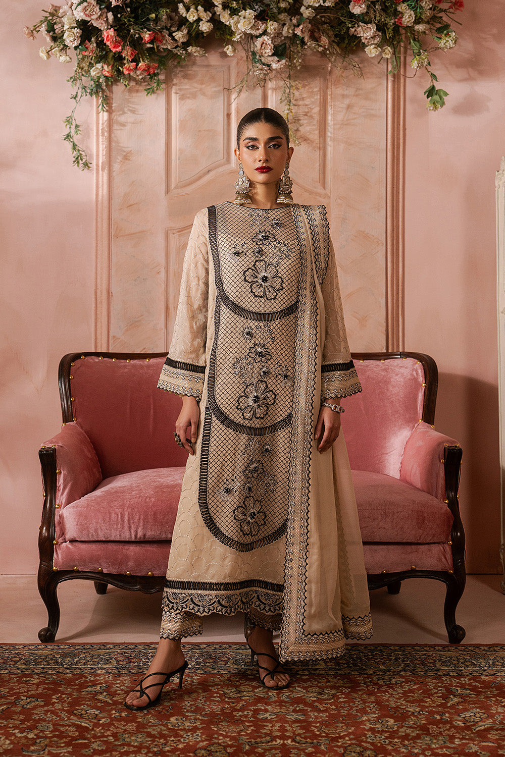 Maryum N Maria | Luxury Edit | NAVA - MWU5686 - Luxury Dress - available at Maria Faisal in UK and USA.