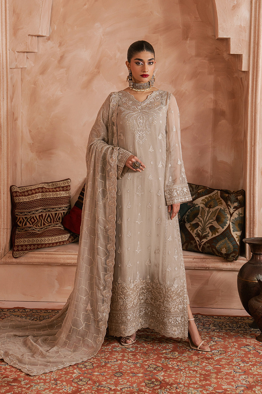 Maryum N Maria | Luxury Edit | SHAI - MWU5687 - Luxury Dress - available at Maria Faisal in UK and USA.