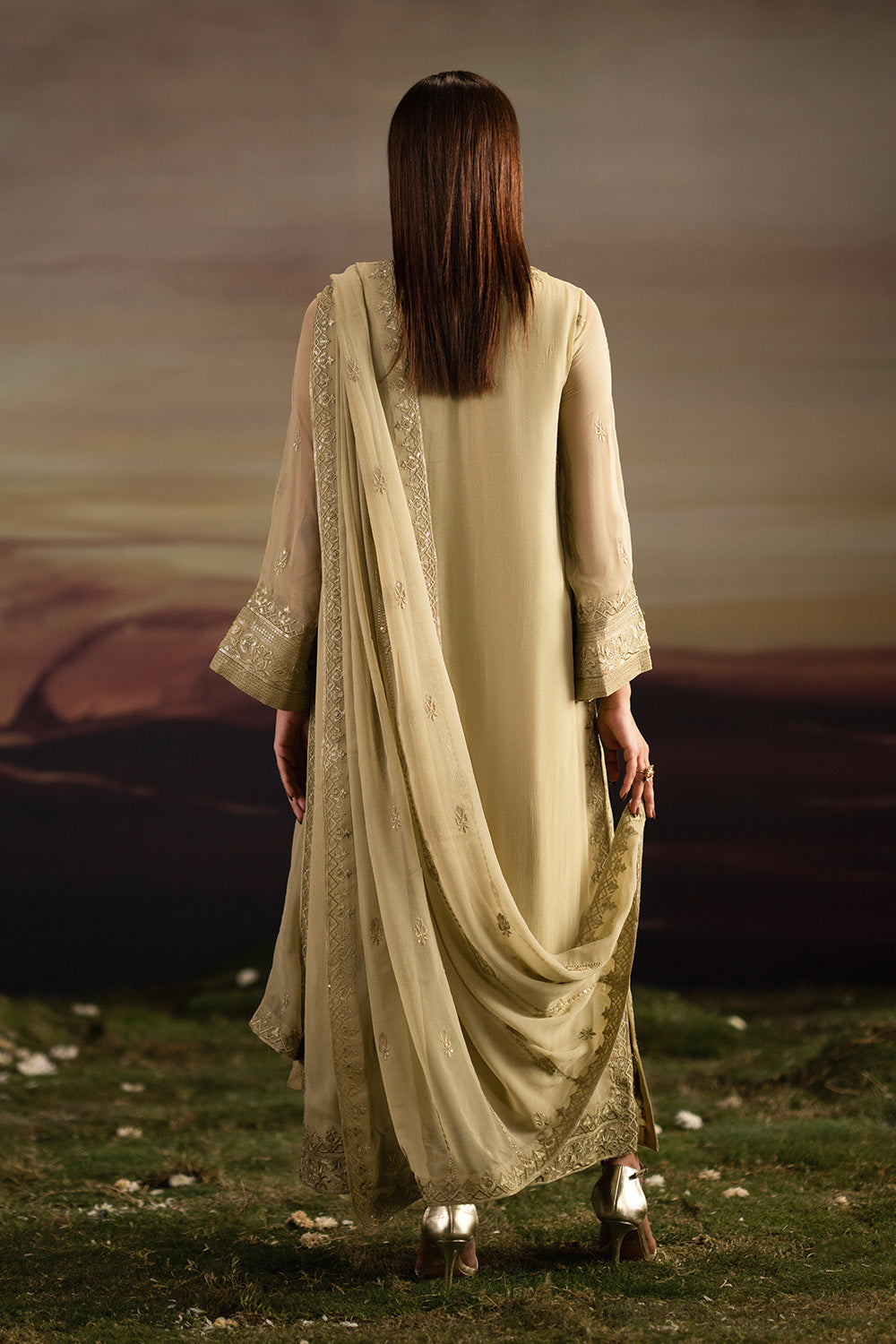 Fressia Premium | Luxury 26 | ISHA - FWU5701 - Luxury Dress - available at Maria Faisal in UK and USA.