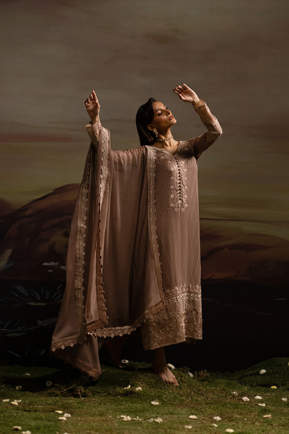 Fressia Premium | Luxury 26 | ITHAZH - FWU5703 - Luxury Dress - available at Maria Faisal in UK and USA.