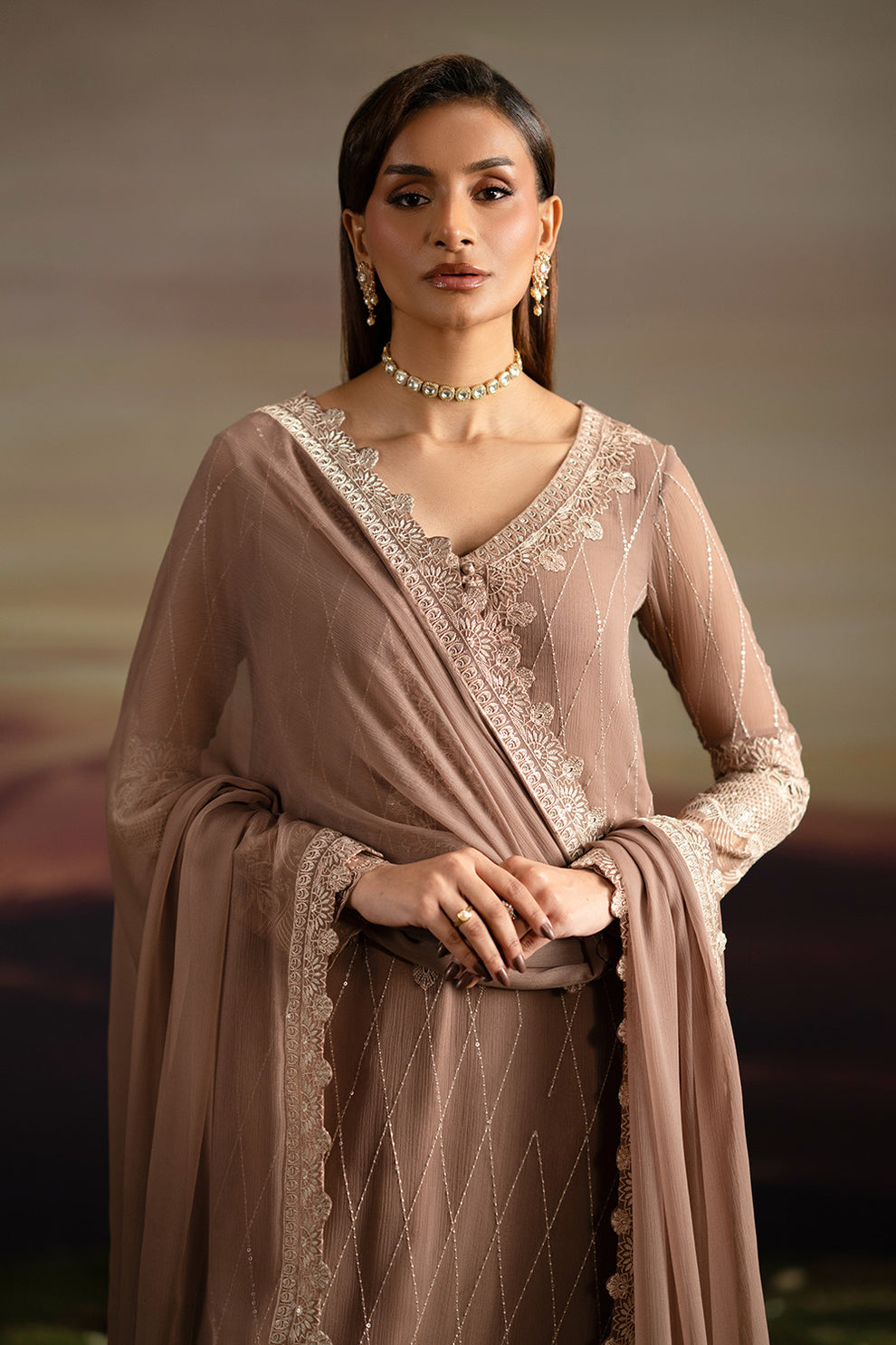 Fressia Premium | Luxury 26 | ITHAZH - FWU5703 - Luxury Dress - available at Maria Faisal in UK and USA.