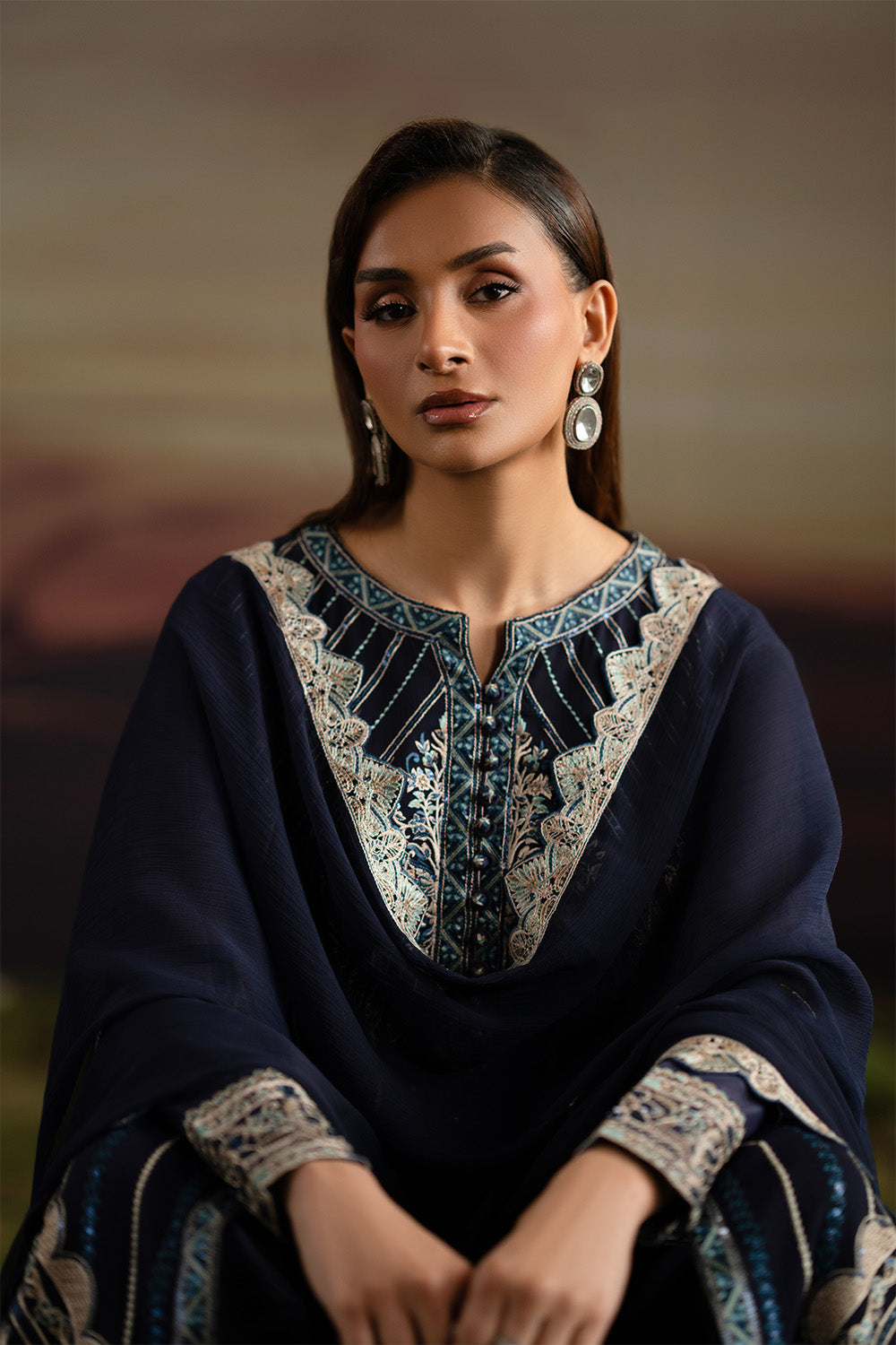 Fressia Premium | Luxury 26 | INDU - FWU5706 - Luxury Dress - available at Maria Faisal in UK and USA.