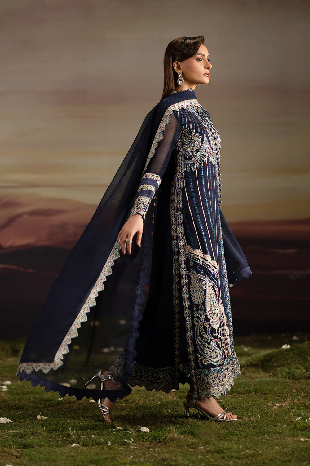 Fressia Premium | Luxury 26 | INDU - FWU5706 - Luxury Dress - available at Maria Faisal in UK and USA.
