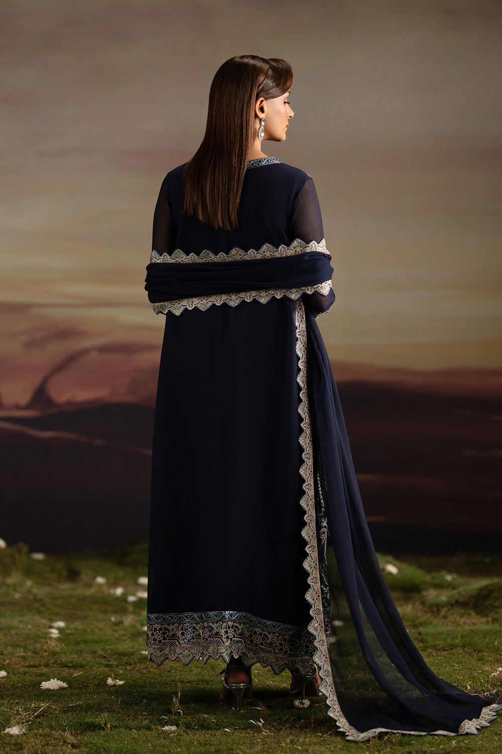 Fressia Premium | Luxury 26 | INDU - FWU5706 - Luxury Dress - available at Maria Faisal in UK and USA.
