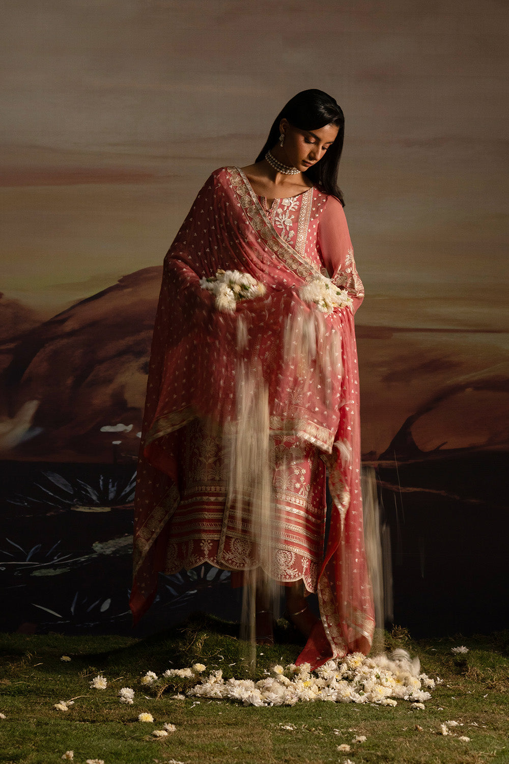 Fressia Premium | Luxury 26 | INDIYA - FWU5707 - Luxury Dress - available at Maria Faisal in UK and USA.