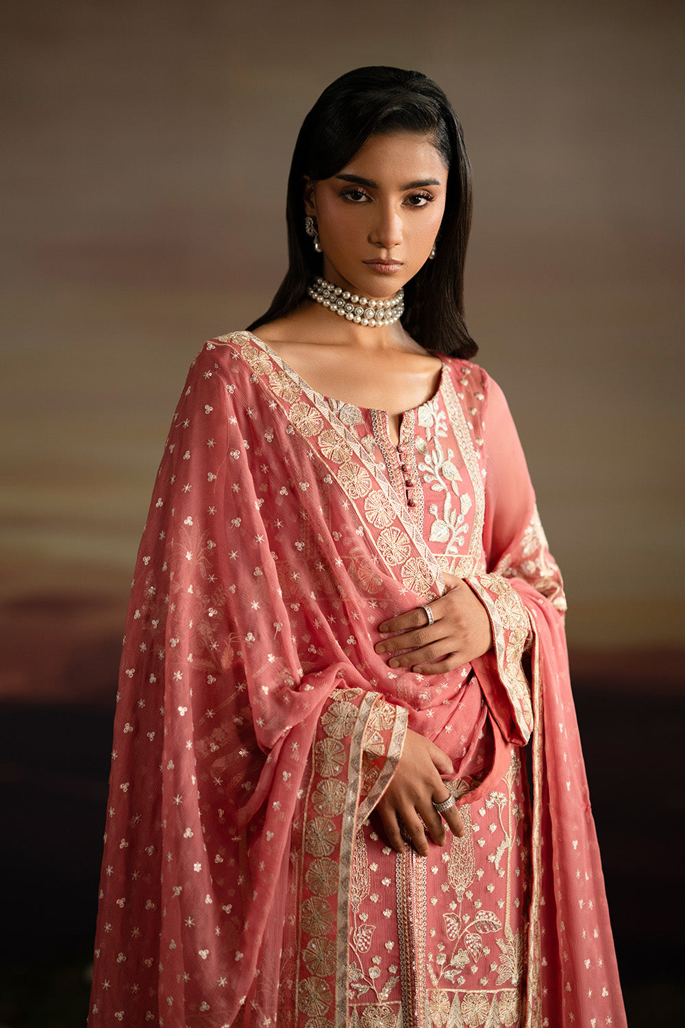 Fressia Premium | Luxury 26 | INDIYA - FWU5707 - Luxury Dress - available at Maria Faisal in UK and USA.