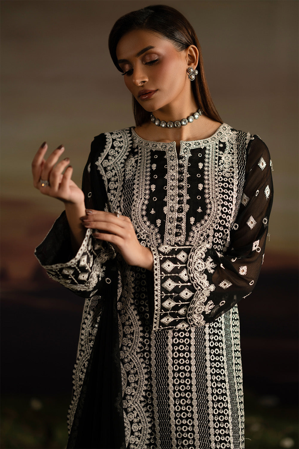 Fressia Premium | Luxury 26 | INBHA - FWU5708 - Luxury Dress - available at Maria Faisal in UK and USA.