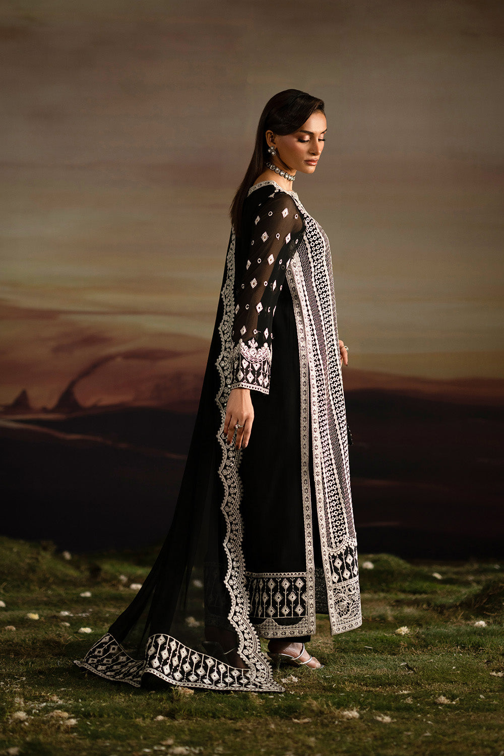 Fressia Premium | Luxury 26 | INBHA - FWU5708 - Luxury Dress - available at Maria Faisal in UK and USA.