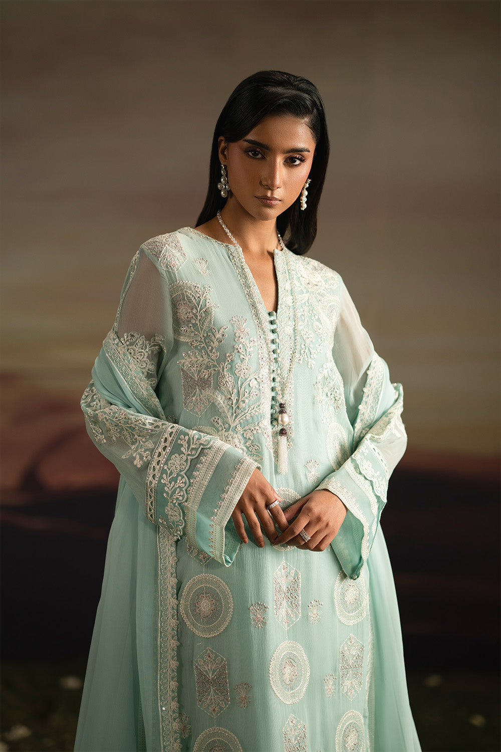 Fressia Premium | Luxury 26 | ILAVALAGI - FWU5709 - Luxury Dress - available at Maria Faisal in UK and USA.