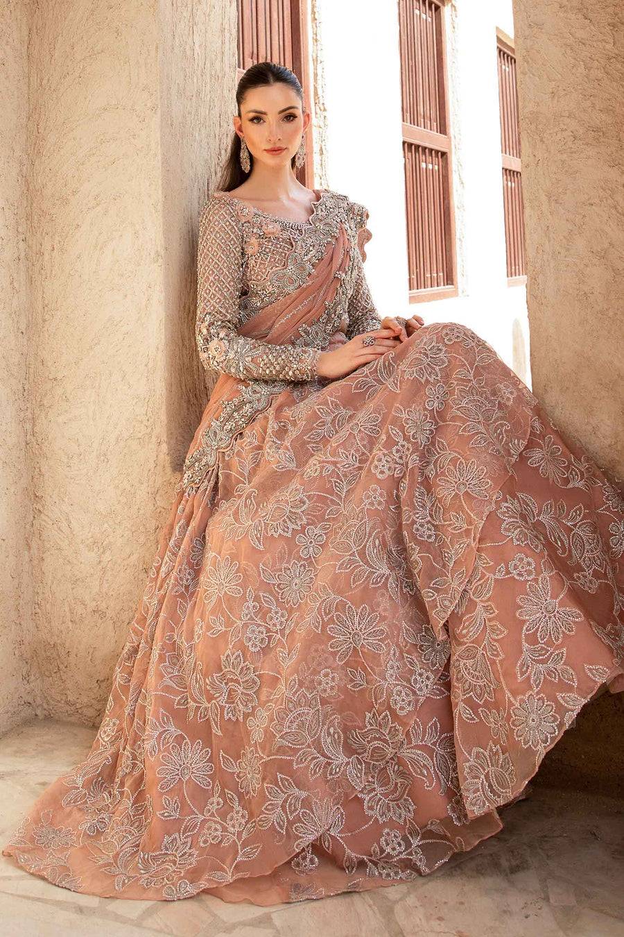 Maria B Bridal Saree - Elegant Formals | Embellished Maria Faisal Maria B Bridal Saree - Elegant Formals | Embellished Maria Faisal